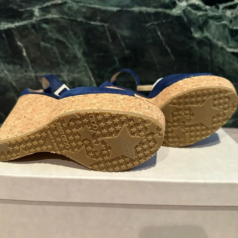 Jimmy Choo Pela Wedge in Cosmo speckled leather - Picture 2 of 10